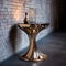 Avicii-inspired Liquid Metal Side Table With Sci-fi Baroque Design