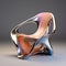 Avicii-inspired Twisted Metal Chair: Fluid Color Combinations And Sculptural Ceramics