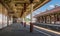 Aviemore train station platform on a summers day