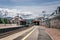 Aviemore train station platform on a summers day