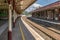 Aviemore train station platform on a summers day