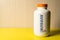 Avifavir capsule from the corona virus quickly heals on a white background. White violates the reproductive mechanisms.