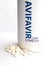 Avifavir medicine from covid-19 heals on a white background white for the medicine of the whole world it is highly