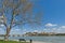 Avignon across Rhone River, France