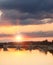 Avignon Bridge with Rhone river at sunset, Pont Saint-Benezet, Provence, France