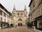 Avignon, France - Sept 14, 2016: A landscape view of the front of the Eglise Saint Pierre