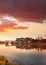 Avignon old bridge during sunset in Provence, France