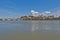 Avignon from the other shore of the Rhone River, France