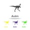 aviim, dinosaur colored icon. Can be used for web, logo, mobile app, UI, UX