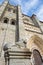 Avila - The Facade of Catedral de Cristo Salvador with the lion statue.