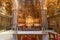 Avila, Spain - September 9, 2017: Main Altar and Altarpiece of The Cathedral of the Saviour Catedral de Cristo Salvador,