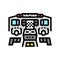 avionics systems aeronautical engineer color icon vector illustration