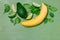 Avocado and banana spinach smoothies background