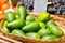 Avocado in basket at food market