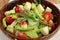 Avocado cherry tomato argula leave salad