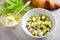 Avocado chicken salad: cooking