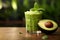 Avocado Drink - Avocado Glass with Fresh Avocado Slice, Nutrient-Rich Delight in Every Sip