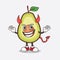 Avocado Fruit cartoon mascot character as cruel devil