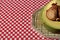 Avocado fruit at the dinner table, fruit concept image