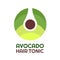 Avocado Fruit Hair Nutrition nature logo concept design