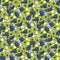 Avocado green and blue dense seamless vector pattern.
