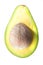 Avocado. Half with core isolated