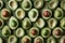 Avocado halves arranged on dark background