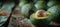 Avocado Halves on Wooden Table