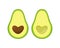 Avocado with heart shaped of seed