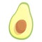 Avocado icon cartoon vector. Green guacamole