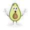 Avocado logo mascot surprise pose