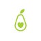 Avocado love seed cute design vector line icon design