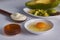 Avocado mask egg mayonnaise and honey