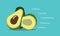 Avocado nutrition element healthy food vector graphic illustration