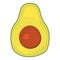 avocado nutrition fresh fruit icon vector ilustrate