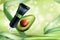 Avocado organic cosmetics face skin care template