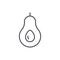 Avocado outline icon, Vector isolated simple line avocado symbol