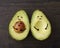 Avocado parent with a baby and one without