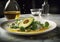 Avocado Salad with Olive Oil Dressing Generative AI Illustration