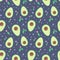 Avocado seamless pattern for print and fabric.