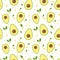 Avocado seamless pattern for print and fabric.