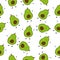 Avocado seamless pattern vector wallpaper
