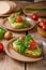 Avocado spread bread with baked tomato