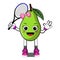 avocado tennis sport character