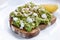 Avocado Toast with Feta Cheese Lemon and Spices