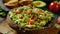 Avocado Toast on Rustic Wooden Table