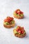 avocado tomato crostini