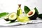 avocados and avocado oil showcasing natural skincare