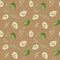 Avocados background. Healthy meal. Watercolor hand drawing seamless pattern