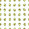 Avocados with cute expression seamless for textile design pattern